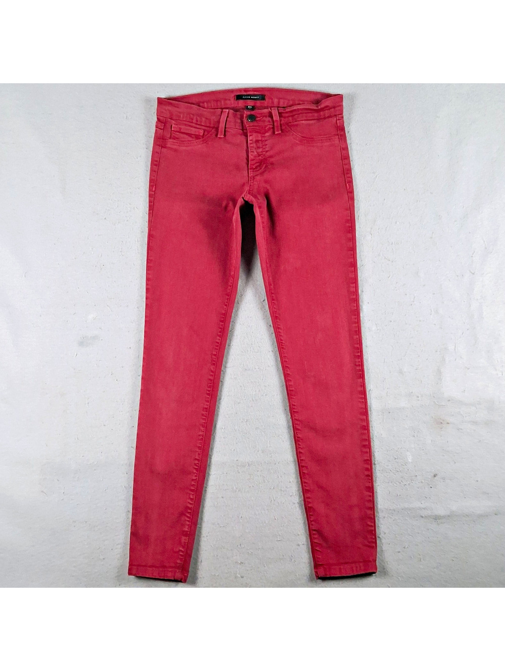 Flying Monkey Skinny Jeans Faded Red Stretch Denim Size 29 Womens USA Made